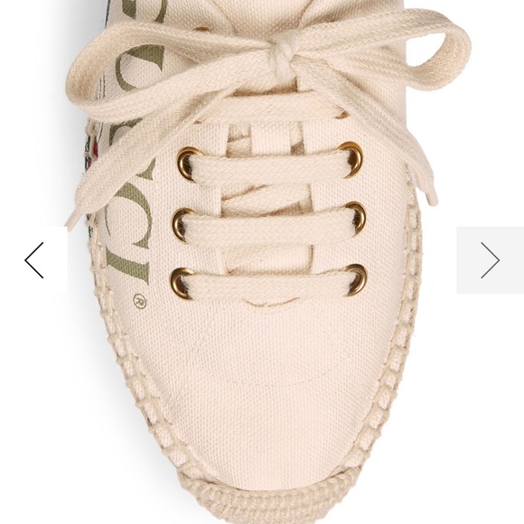 Lilibeth Gucci Printed Fabric Flatform Espadrille - Picture 3 of 13